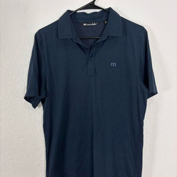 Travis Mathew Navy Blue Golf Polo Top - Picture 3 of 7